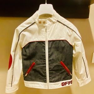 COPY - GF FERRE WHITE/GRAY/RED BOYS JACKET - SIZE 8
